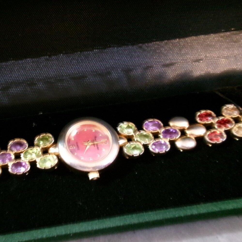 Stunning Vintage Marcel Drucker Watch with Gemstone Band